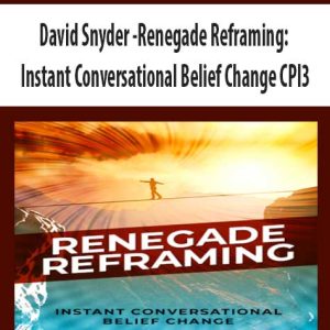David Snyder – Renegade Reframing: Instant Conversational Belief Change CPI3