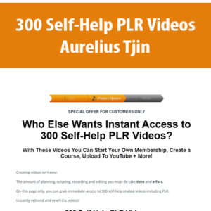 300 Self-Help PLR Videos By Aurelius Tjin