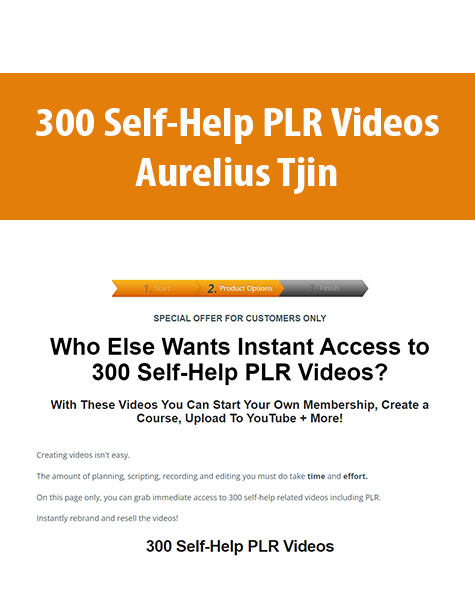 300 Self-Help PLR Videos By Aurelius Tjin 300 Self-Help PLR Videos By Aurelius Tjin