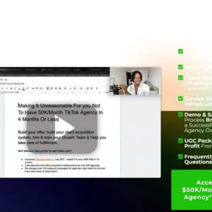 Serge Gatari – $50K/Month TikTok Agency Webinar
